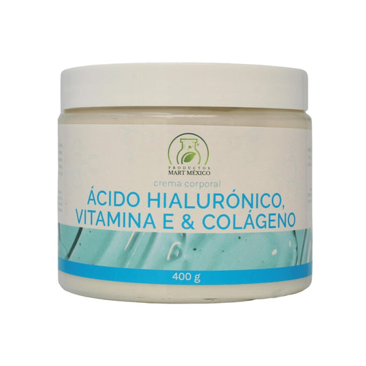 Crema Facial De Ácido Hialurónico, Vitamina E & Colágeno Hidratación Profunda Productos Mart Mexico 400g