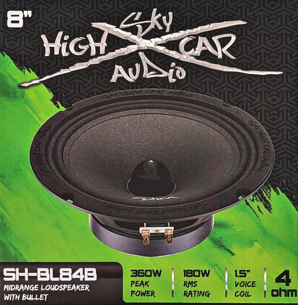 Sky High Car Audio SH-BL84B - Altavoz de rango medio (altavoz único)