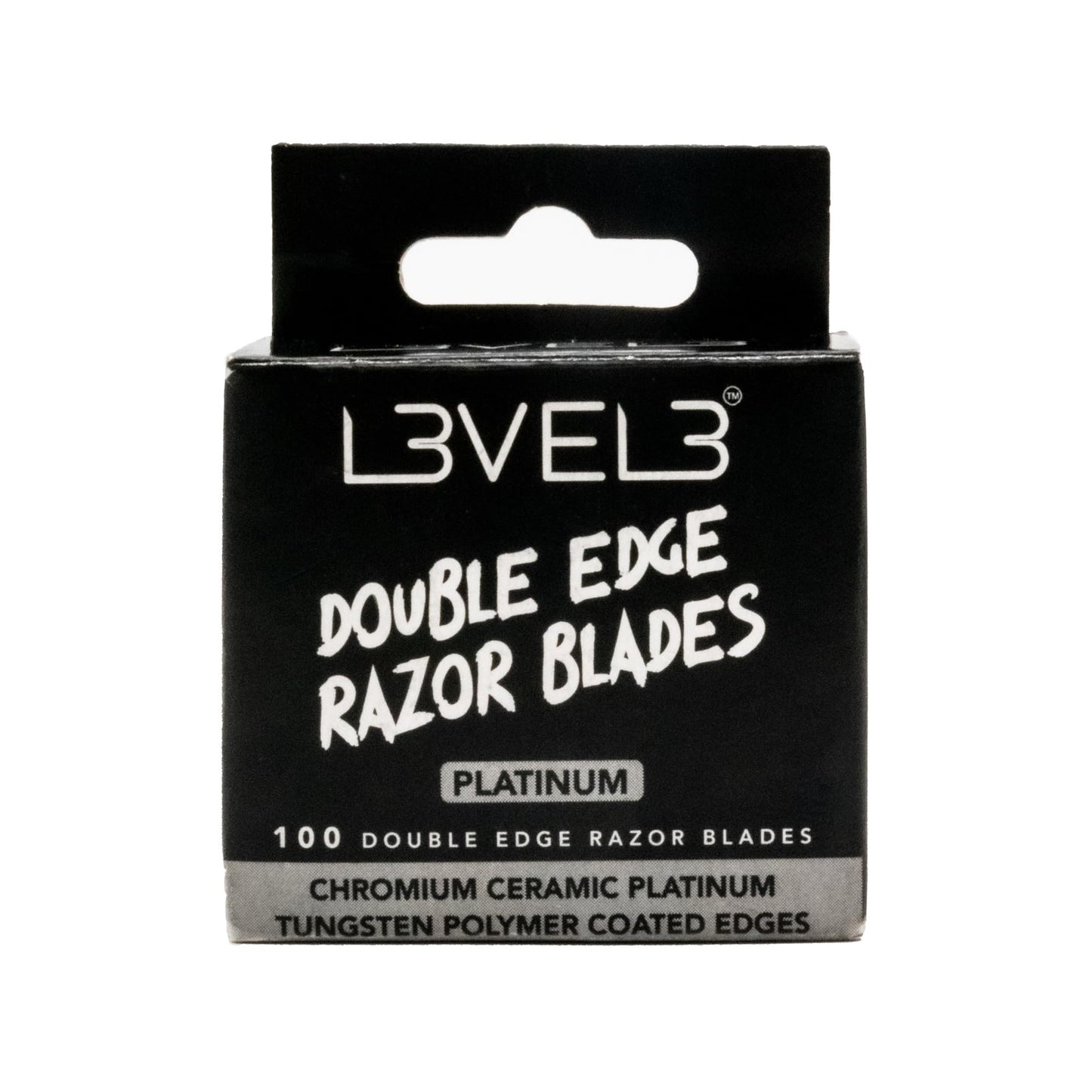 L3 Cuchillas de afeitar de doble filo, recubiertas de platino, cuchillas de afeitar para el afeitado cerrado, afeitadoras de seguridad de doble filo, 100 unidades