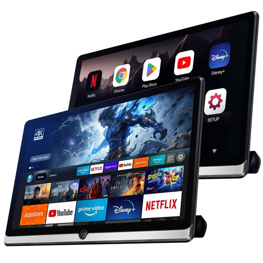 Monitor Seventour 4K Android 13 Negro Compatible con HDMI para Coche