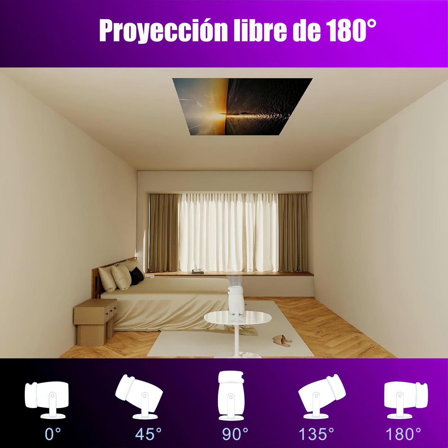 Proyector Portátil ORYU 4k Full HD Android 12 Bluetooth 10000 Lúmenes Auto Keystone