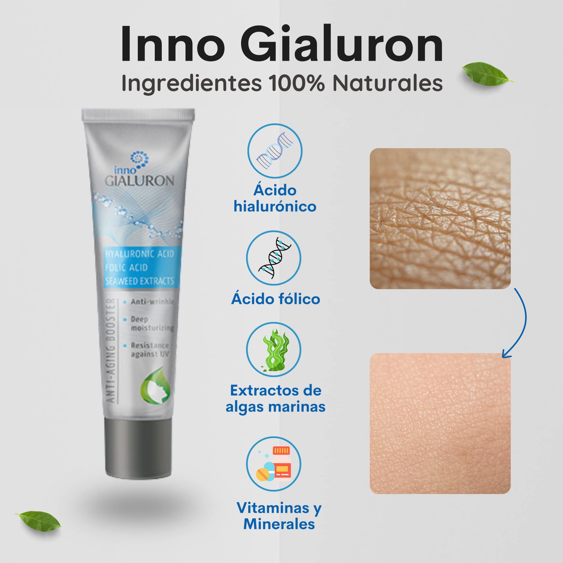 Inno Gialuron - Crema Antiarrugas Suero Antiedad Nutrición 100% Original De Rusia Mejor Que El Botox Aumenta La Llasticidad De La Piel Piel Joven Saludable Sin Inyecciones Y Operaciones Dolorosas