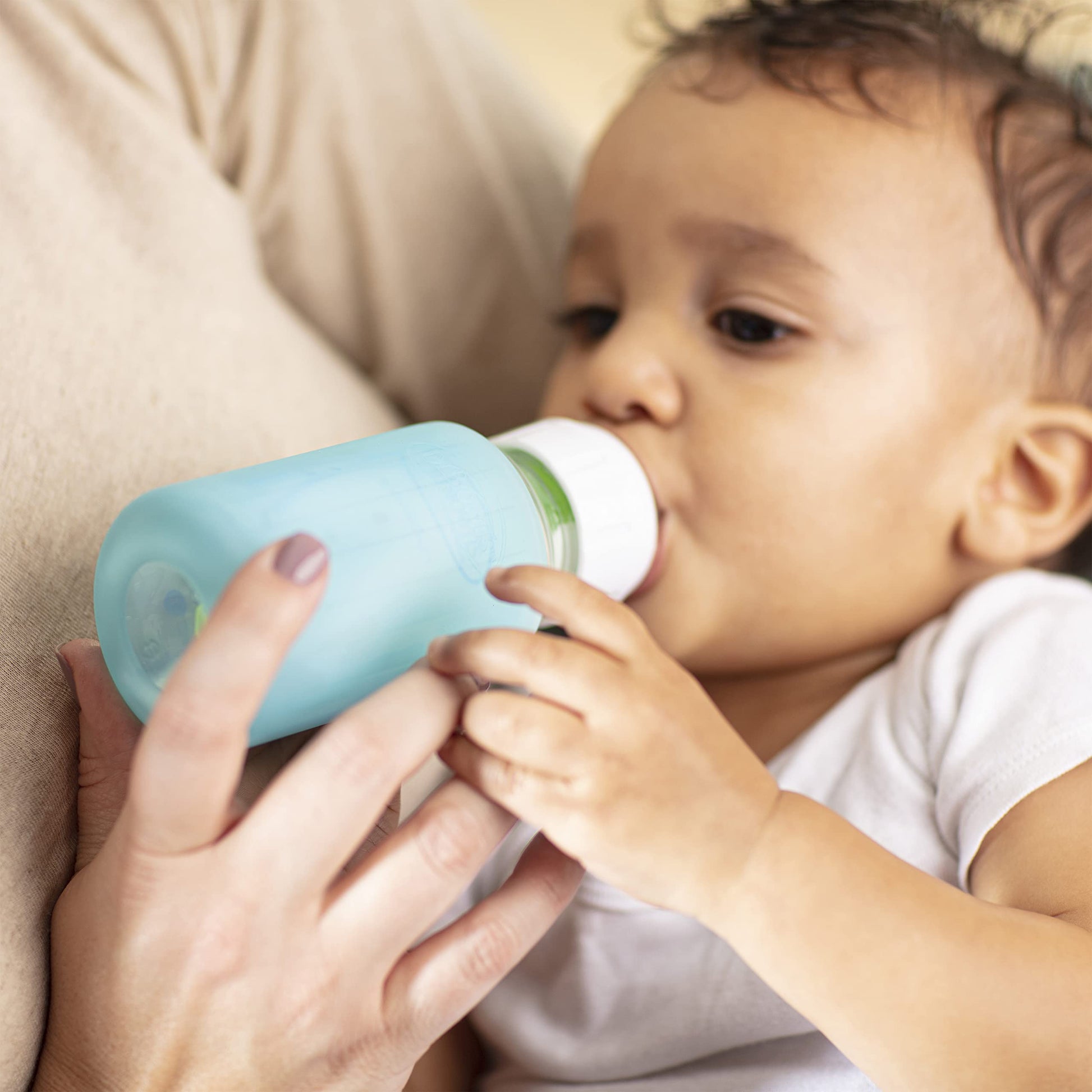 Biberón Silicona Dr. Brown's Azul 4 Onzas