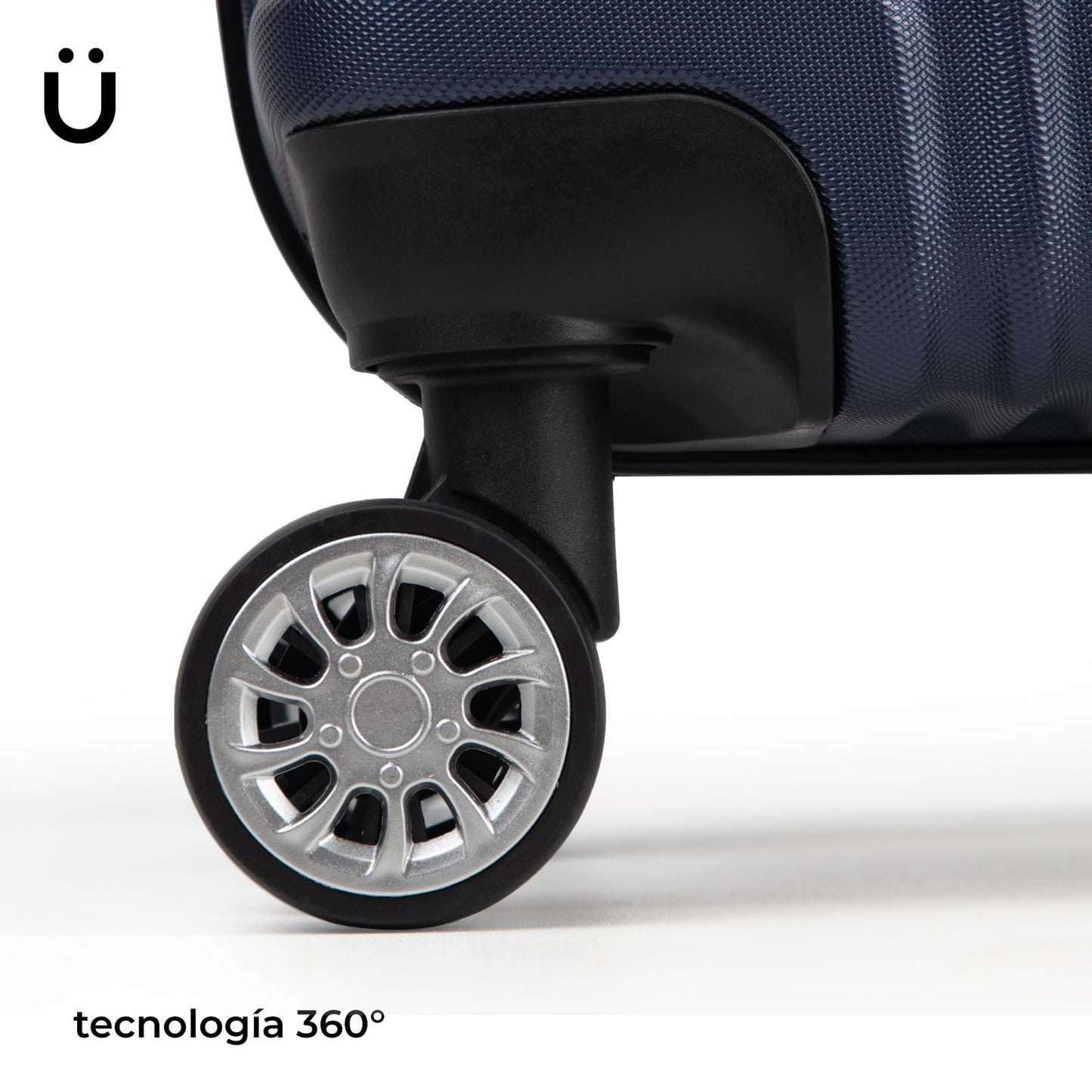 RUMBO | Maleta de Viaje Carry On 20 Pulgadas – Maleta Rígida Resistente Azul Marino – 4 Ruedas 360, Asa Telescópica y Candado de Seguridad – Material ABS Ultra Resistente – Cabina Equipaje de Mano
