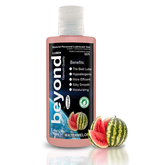 Beyond Lube 1BE-Sa | Gel Lubricante Híbrido. Botella. 70 g (Sandía) | Fórmula Híbrida Agua Silicón Aceites esenciales | Titanium Quality For EveryBody