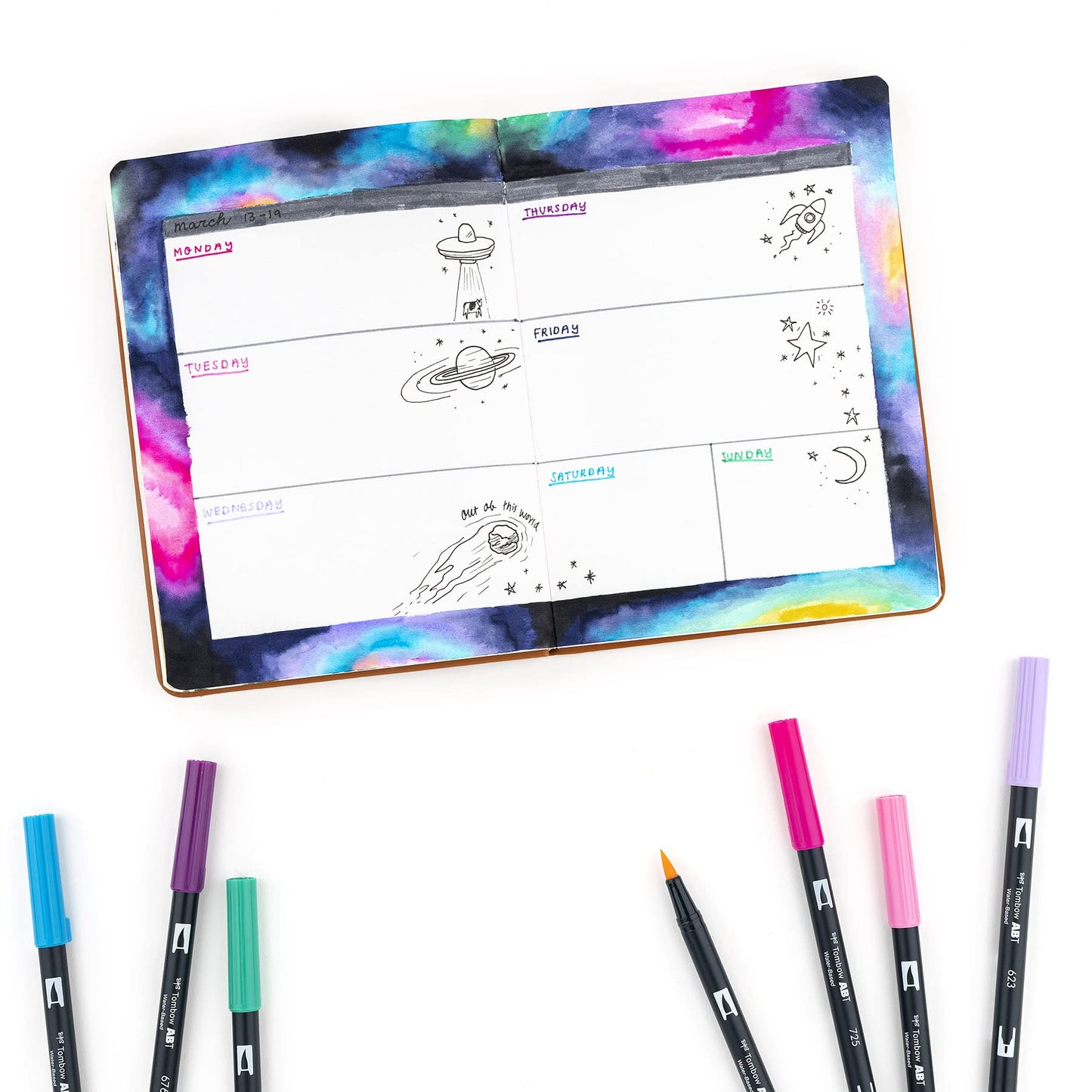 Marcadores Artísticos Tombow Brillantes Doble Pincel Paquete de 10