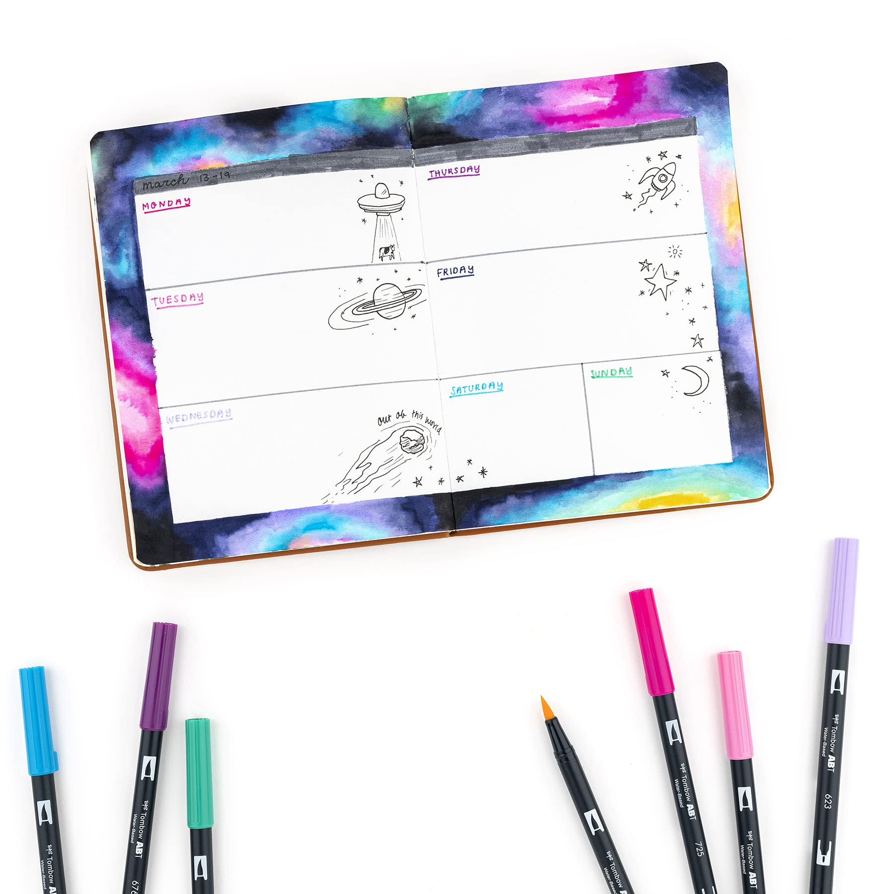 Marcadores Artísticos Tombow Brillantes Doble Pincel Paquete de 10