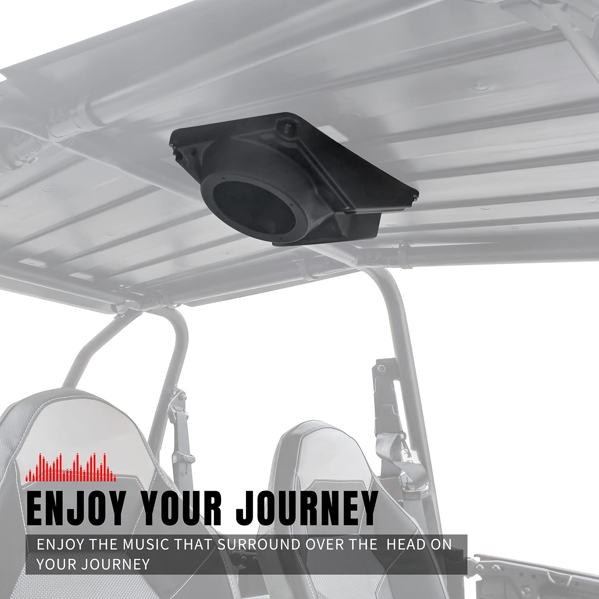 KATIMOTO - Carcasa para altavoz UTV Polaris RZR, impermeable, universal de 6.5 pulgadas, sistema de altavoces de techo duro para Polaris RZR UTV Cart Accessories (1 unidad)