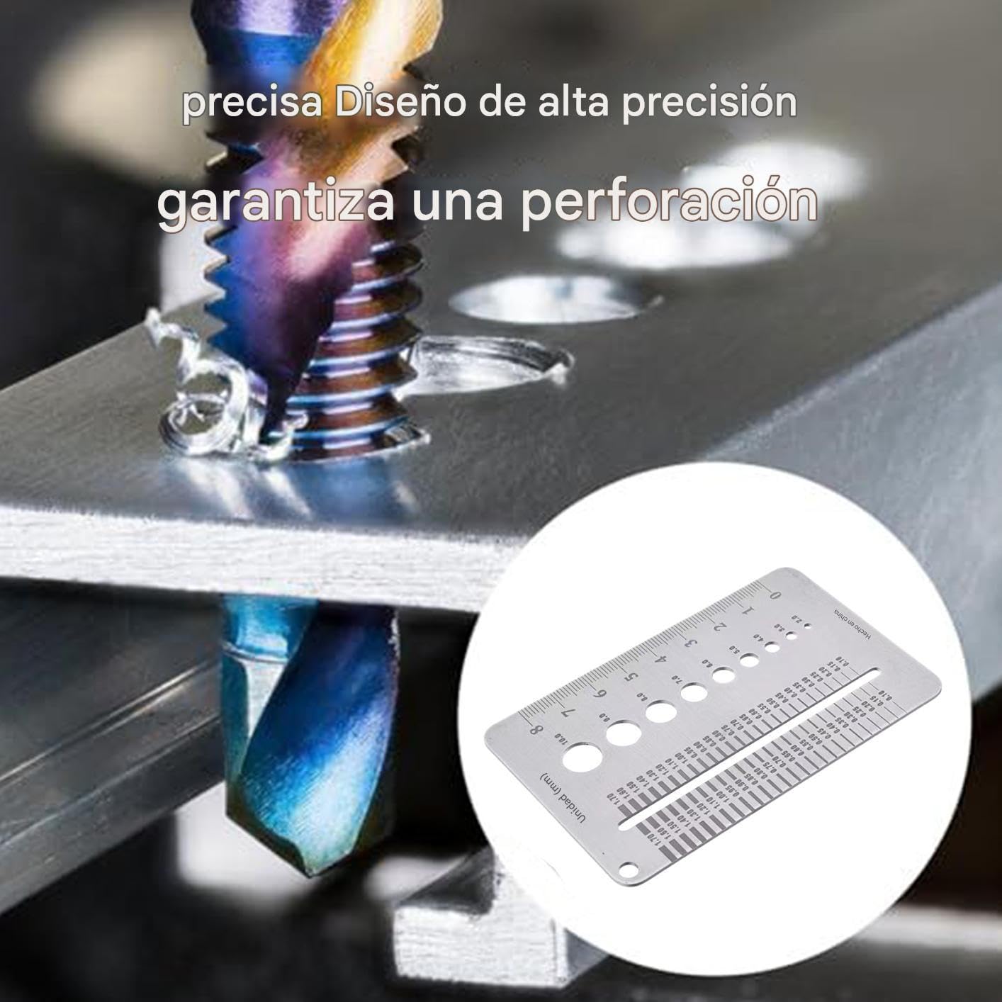 Lámina Medidor De Ancho De Fisuras, Regla De Precisión Milimétrica, Medidor Portátil de Ancho de Grietas para Inspección de Muros de Hormigón