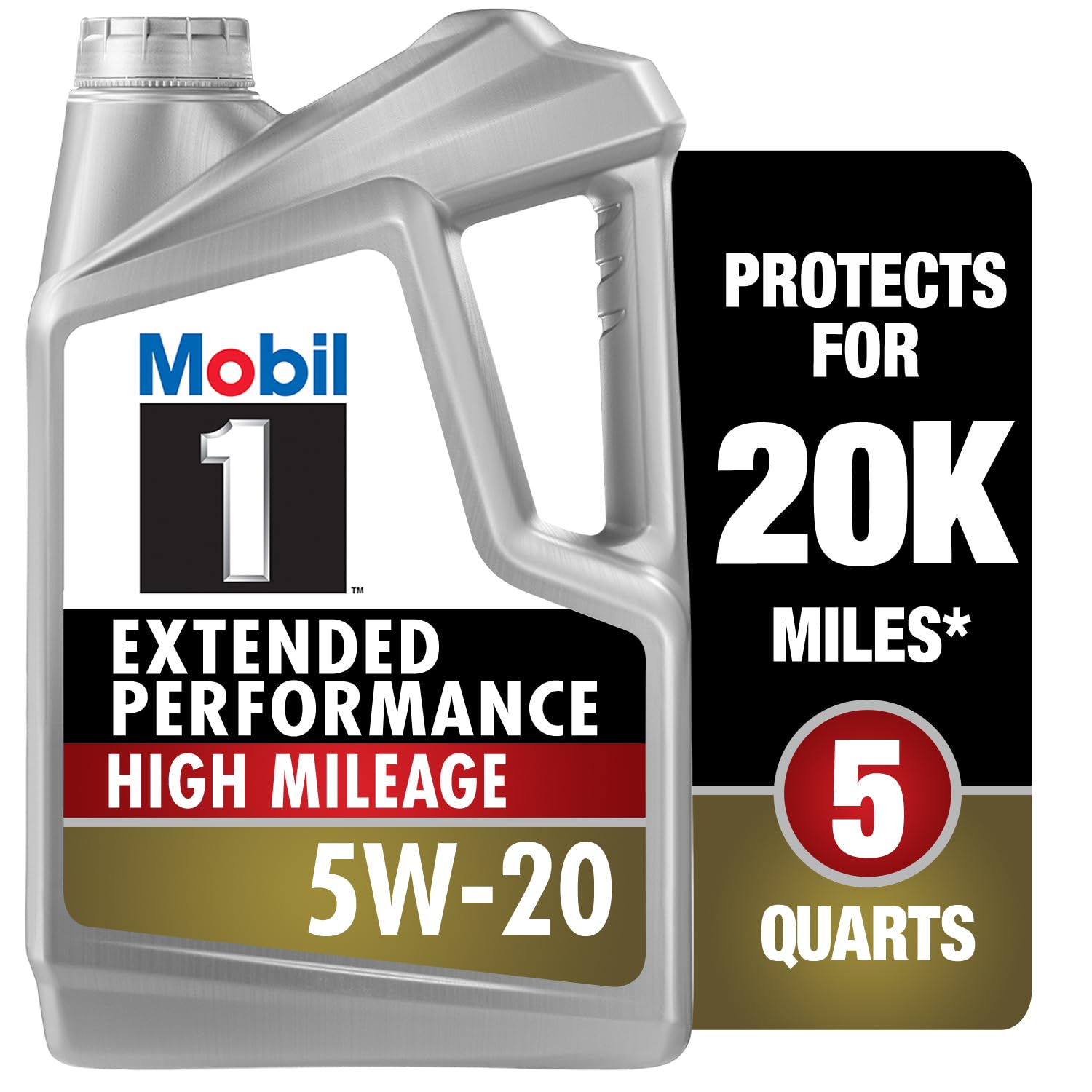Aceite de Motor Mobil 1 Gris Extended Performance High Kilometraje 5W-20 5QT