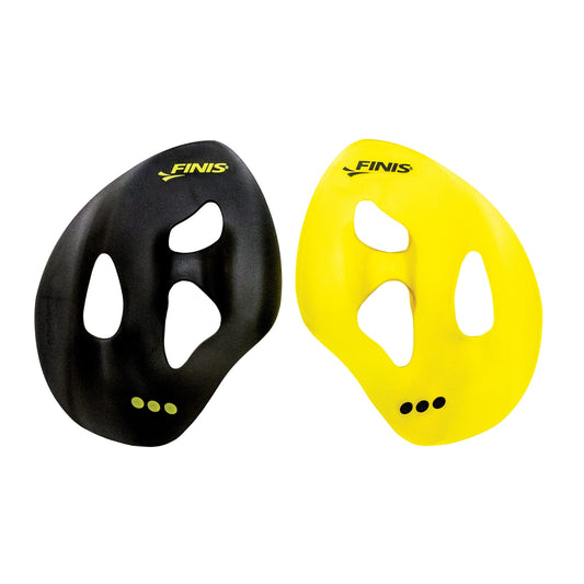 Finis ISO - Pala de Entrenamiento para natación, Color Negro y Dorado, Grande