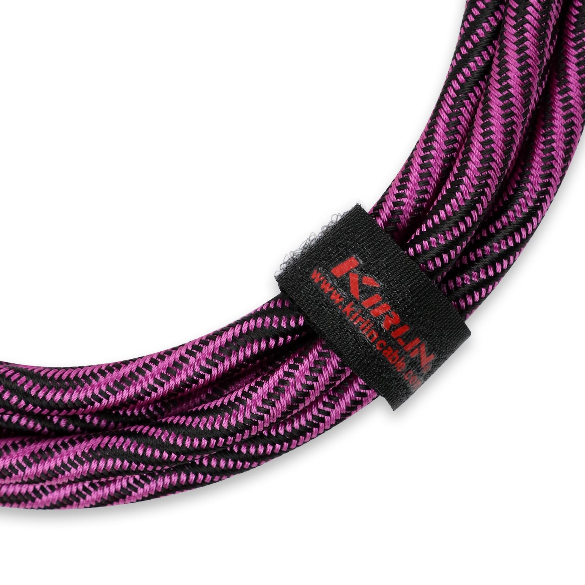 KIRLIN Cable IWB para instrumentos, 1/4 pulgadas de ángulo recto a recto, onda negra morada, 10 pies (IWB-202 BFGL-10/WBP)