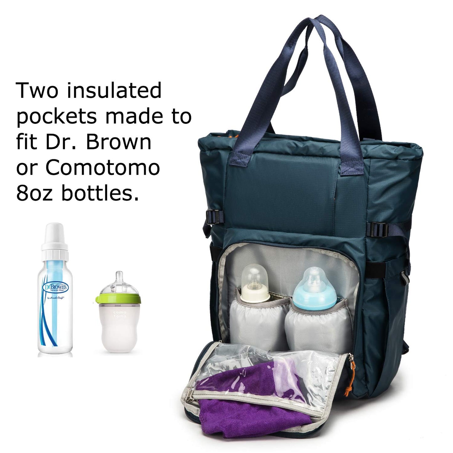 Ultra Lightweight Convertible Travel Nappy Bag Backpack With A Casual Sporty Design. (Plum Wine)