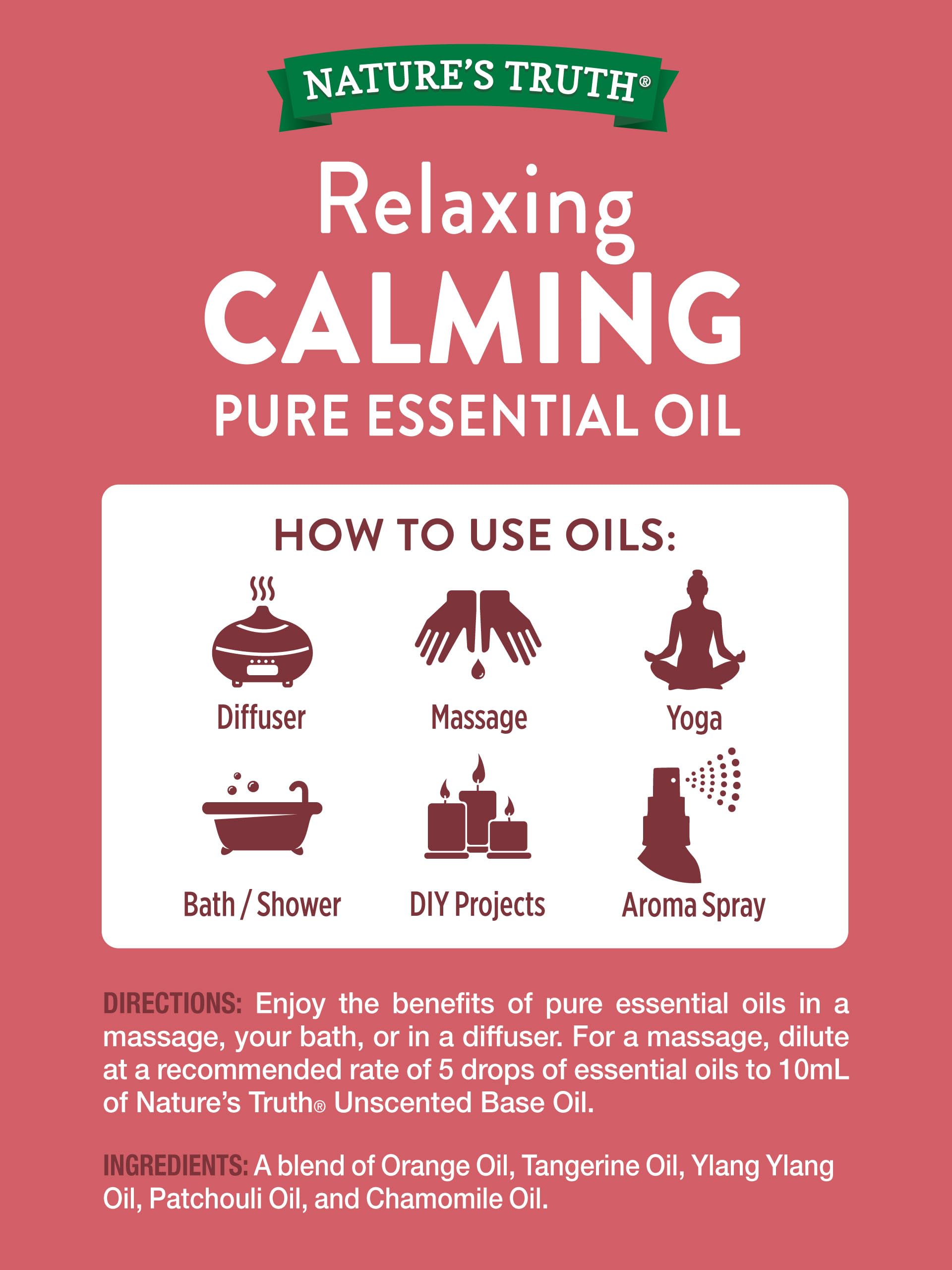 Nature's Truth Calming Essencial Oil, 15 ml