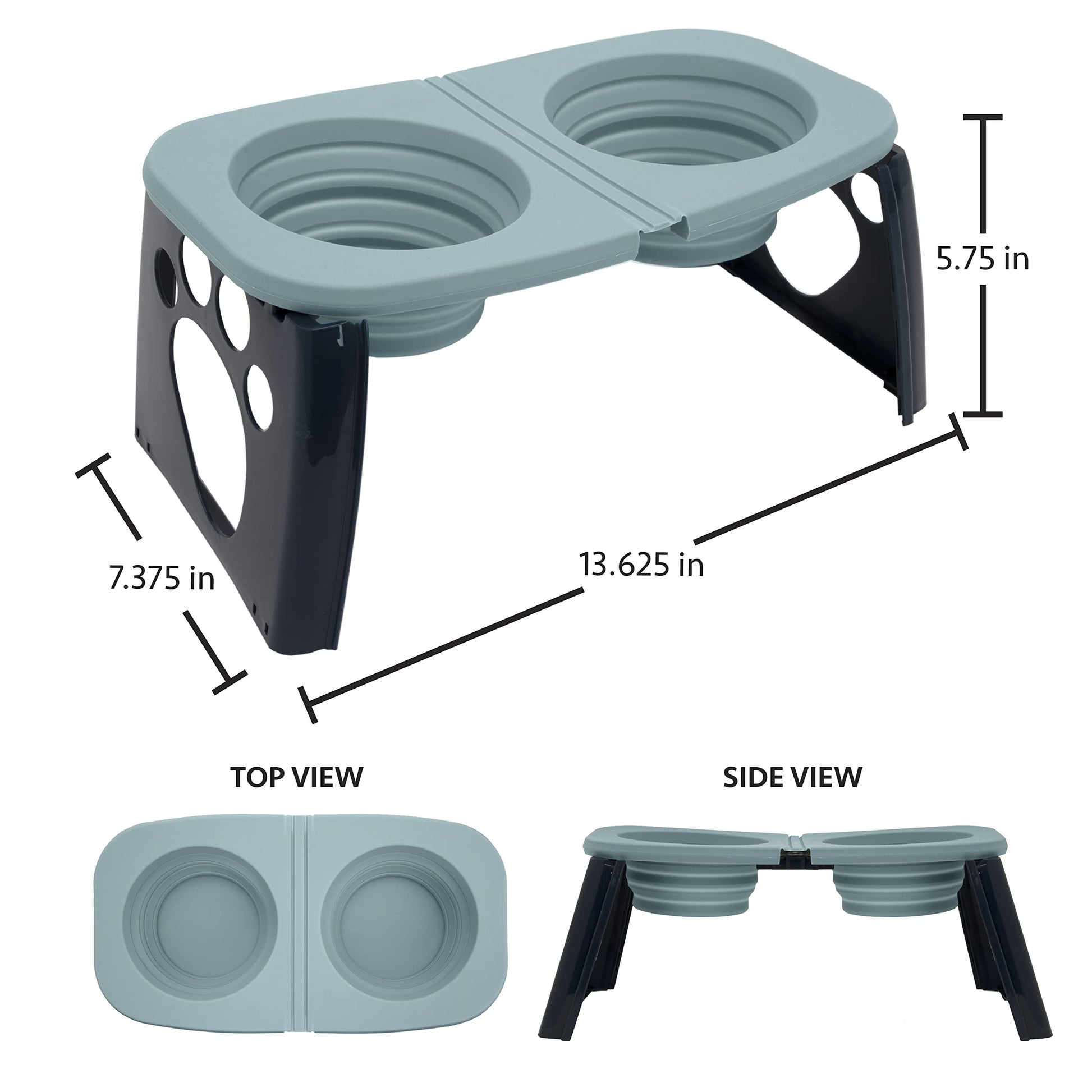 Cuencos Plegables SPORT PET elevados para Viaje