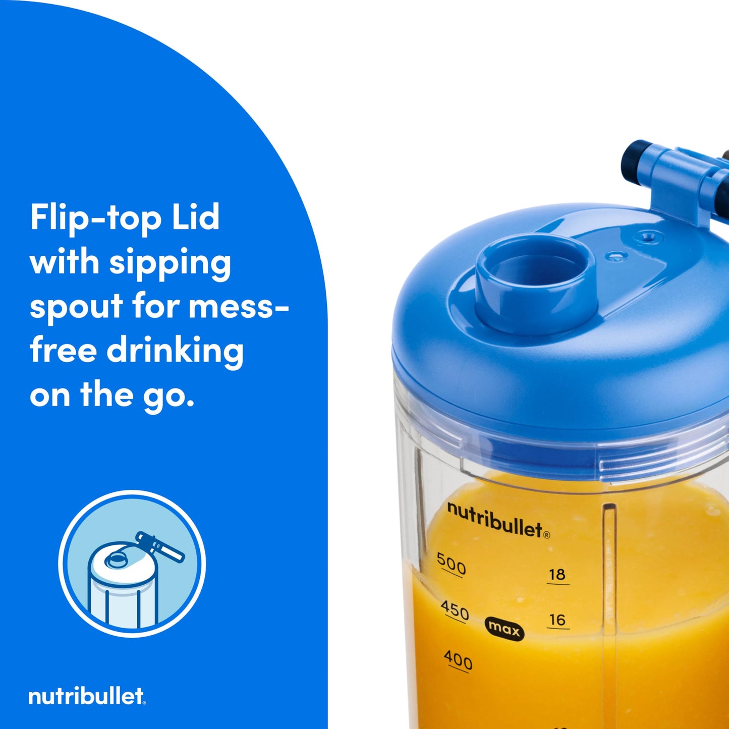 nutribullet Flex Batidora portátil NBPB50200BB, Azul zafiro