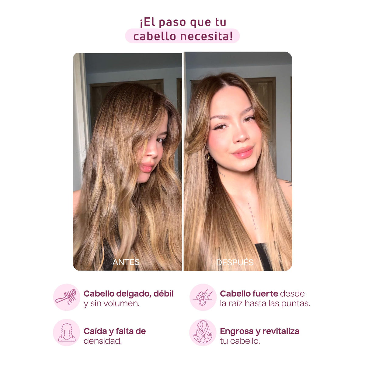 Tratamiento Capilar KABA BY D'LUCHI Uva Quina Cola de Caballo Revitalizante para Cabello más Grueso y Abundante