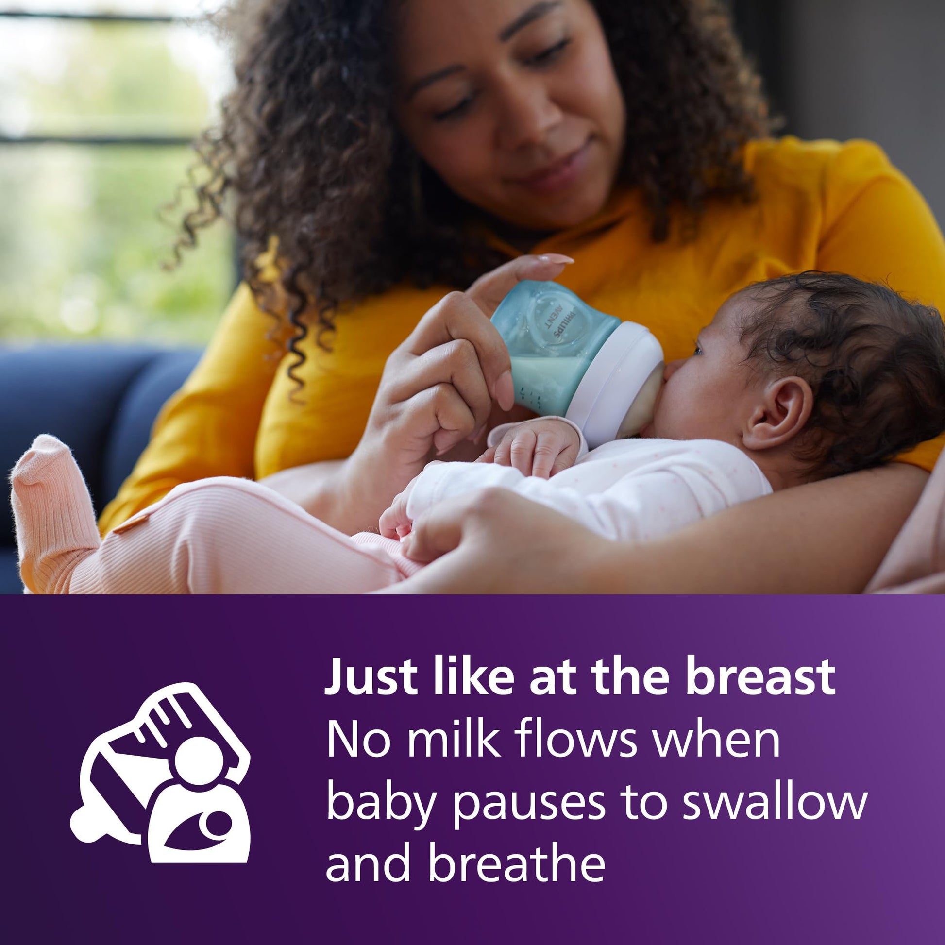 Biberón Natural Philips AVENT Azul 4 Onzas Paquete de 4