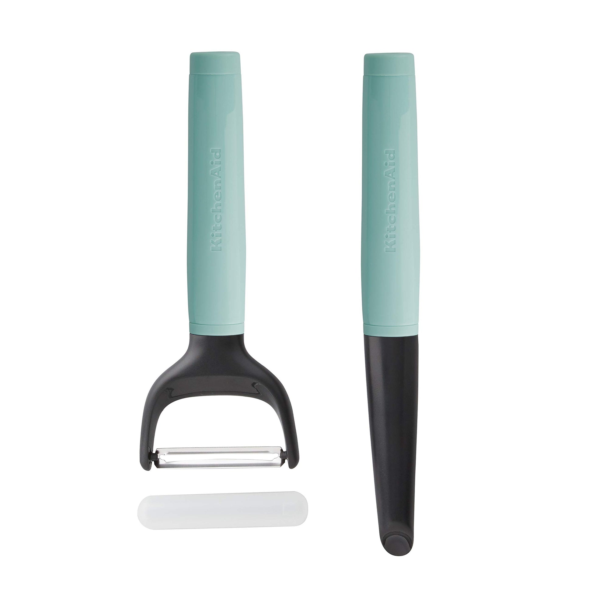 KitchenAid - Pelador universal Euro Y, juego de 2, color aguamarina