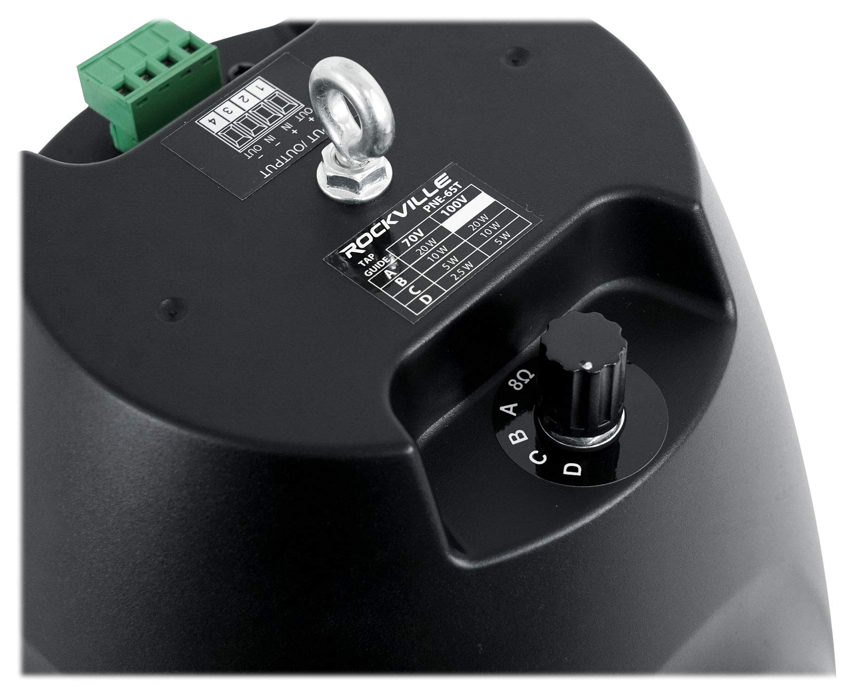 Altavoz Colgante Rockville Negro Audio de Alta Calidad Diseño Elegante 70 V 6.5 Pulgadas