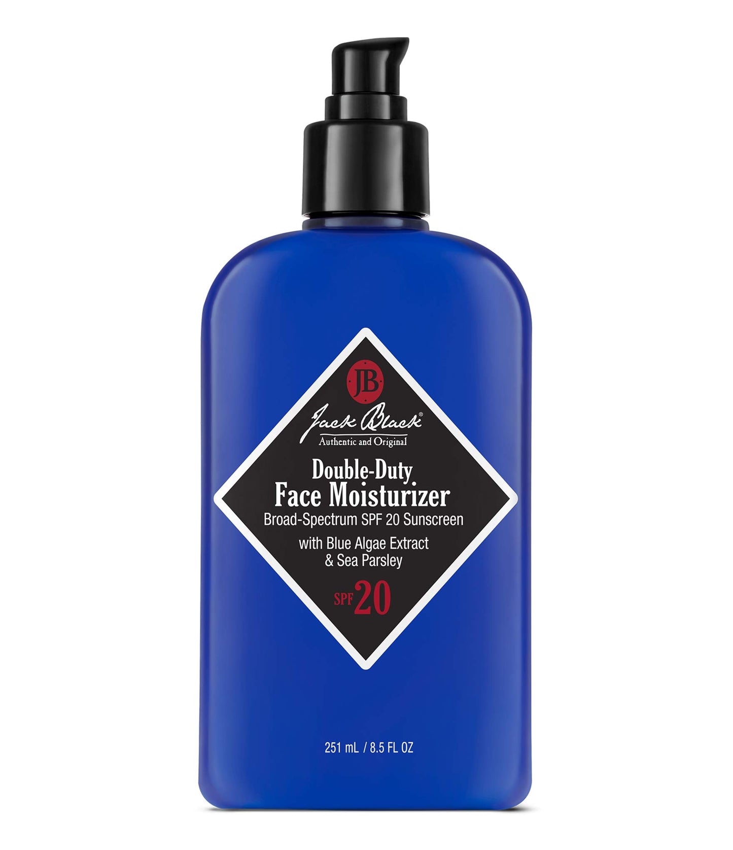 Jack Black Crema hidratante facial de doble resistencia SPF 20, 251,137ml