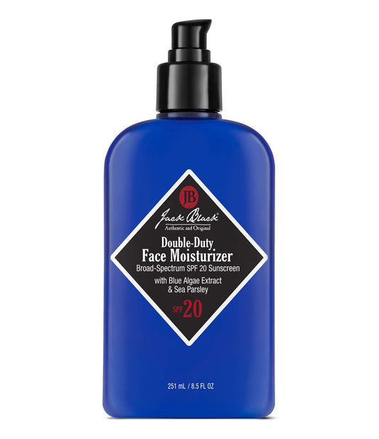 Jack Black Crema hidratante facial de doble resistencia SPF 20, 251,137ml