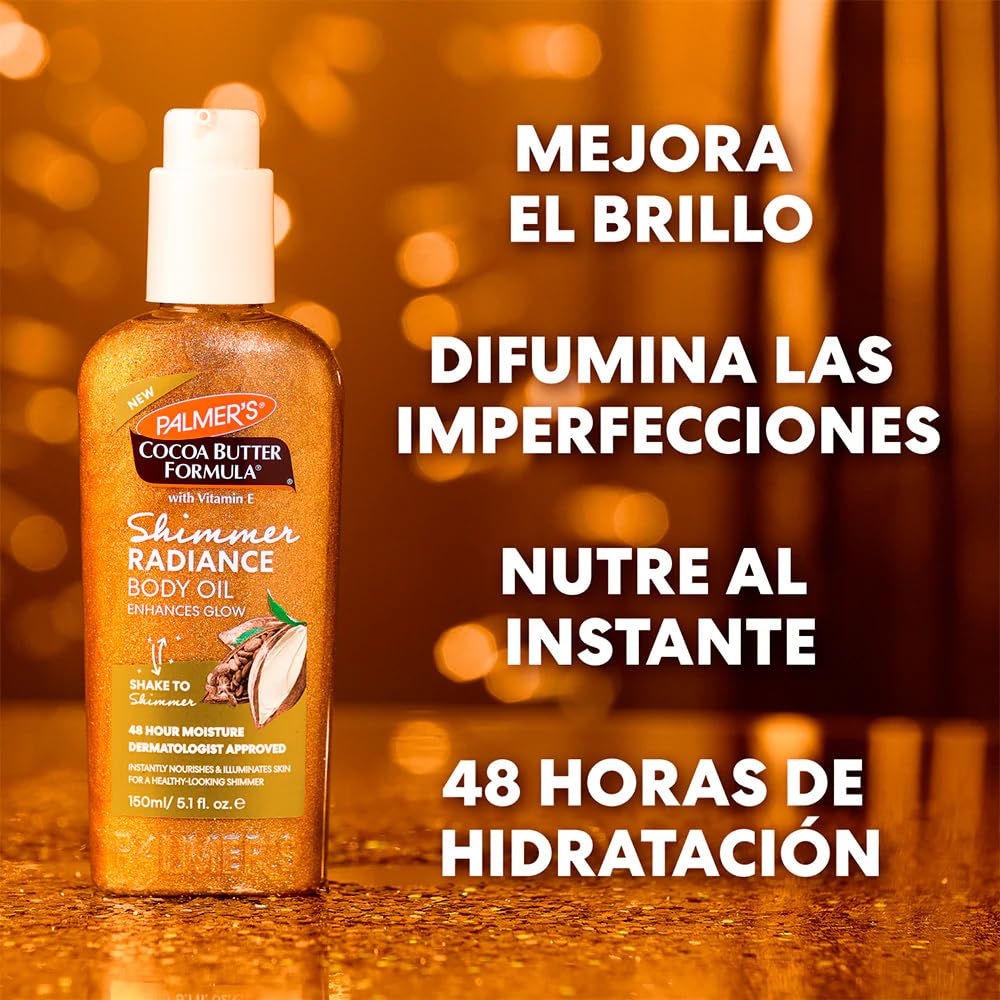 Palmer's Cocoa Butter Formula Shimmer Body Oil - Aceite Corporal Humectante con Brillo, 150ml
