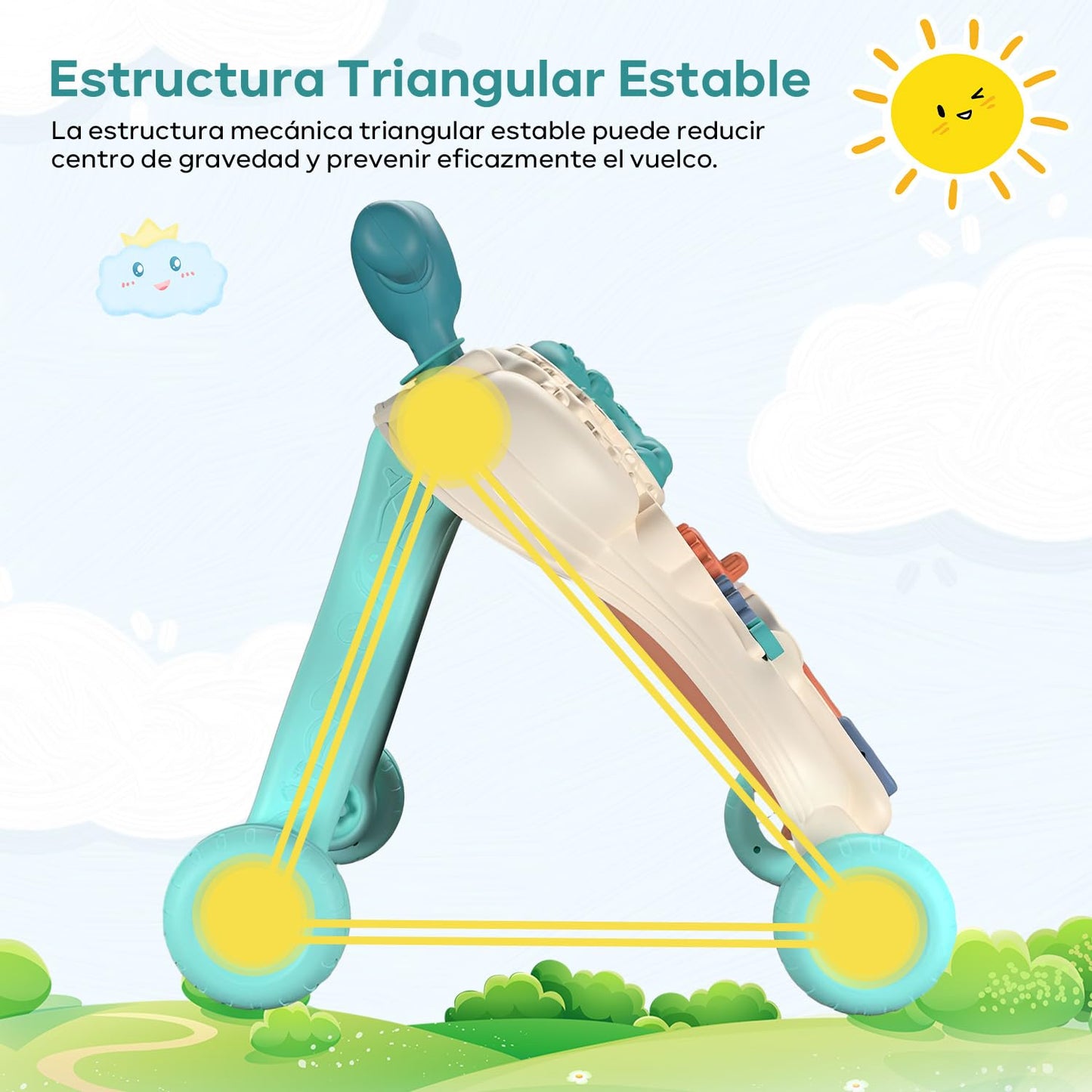 Hisemy Mesa Centro de actividades Musical para Bebe, Panel de Juego Extraíble Multifuncional, Juguete de Aprendizaje Musical para Bebés,Regalo para Niños y Niñas (A:Verde)