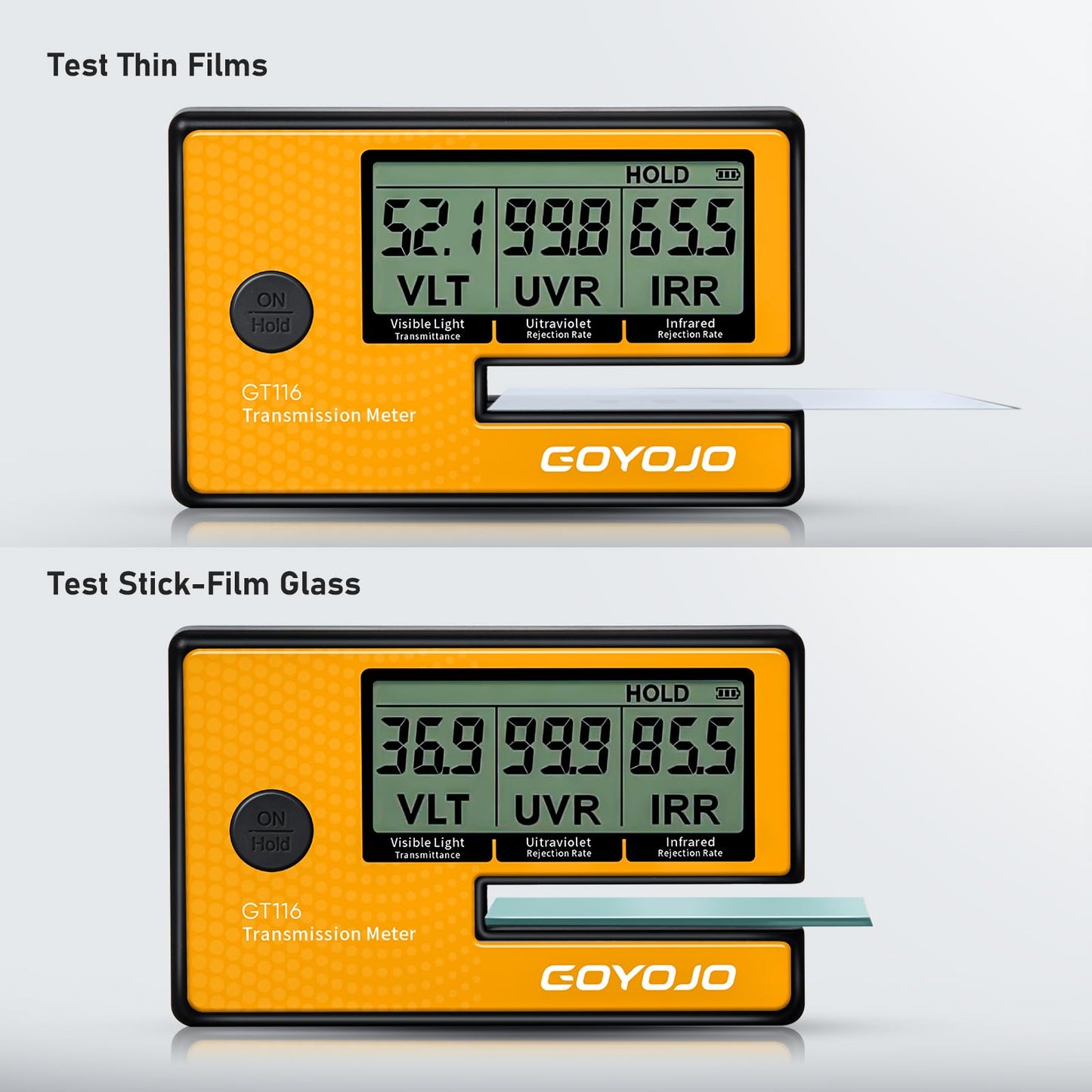 Medidor de Tinte Labs Automotriz Digital de Ventanas Laterales con Calibración Automática y Detección 3 en 1 VL Película Solar
