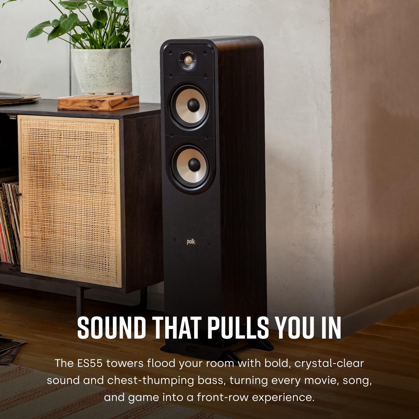 Polk Audio Signature Elite ES55 - Altavoz (Altavoz), Color Negro