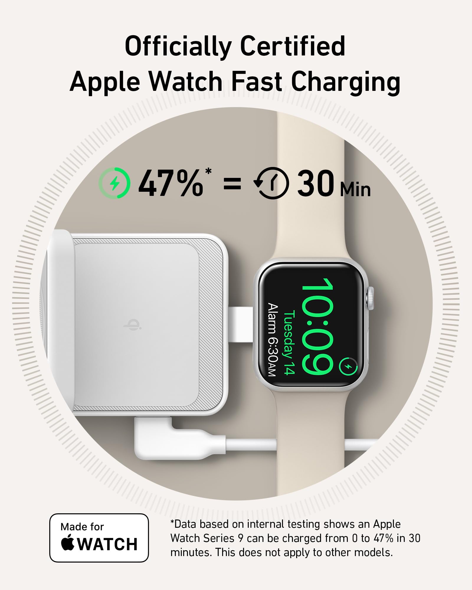 Estación de Carga Anker MagGo Negro Compatibilidad MagSafe para iPhone 15/14 y Apple Watch S9