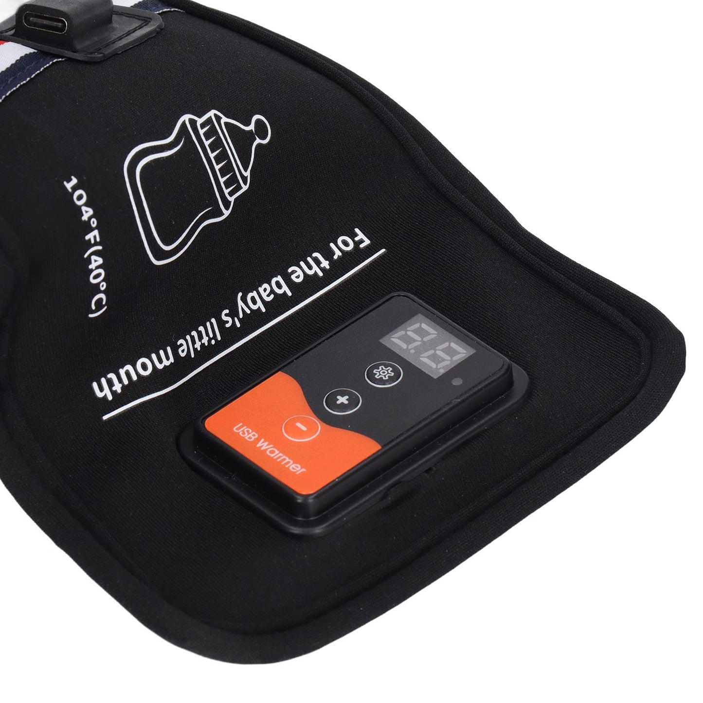 Calentador de Biberones, Alimentado por USB, Bolsa de Calentamiento de Biberones para Automóvil, Calentador de Leche Materna de Viaje con Control de Temperatura Y Pantalla LCD, Calentamiento Uniforme