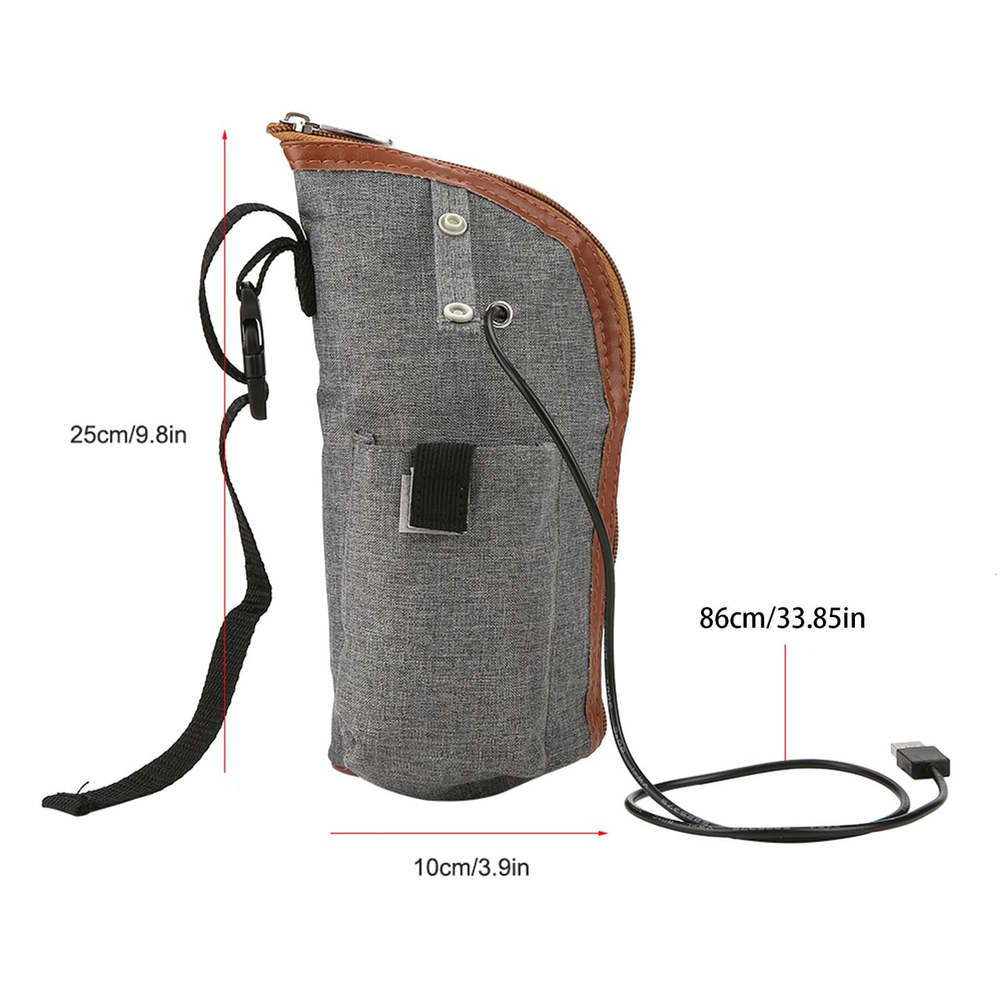 Semme - Calentador de bolsas de leche materna, biberones, bolsa de calentador de biberones, portátil para bebidas y biberones, ideal para viajes en coche, compras