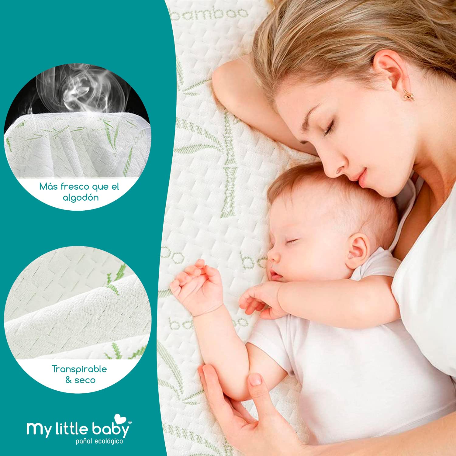 Colchones Dorm® 2 Almohadas de Bambu Transpirable de MicroGel | Cloud Pillow 2 Pack |Funda de Bambú | Firmeza: Media | Hipoalergénica, Certificaciones | 2 Piezas Tamaño Estándar (50cm x 70cm)