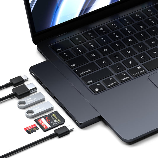 Adaptador Multipuertos USB C SATECHI Medianoche Pro Slim 7 en 1
