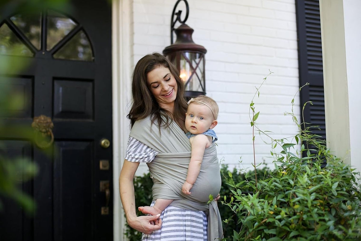 Boba Fular Elástico Portabebé Boba Wrap, para Bebés Recién Nacidos y Niños Hasta 16 Kg (Serenity Light Grey)