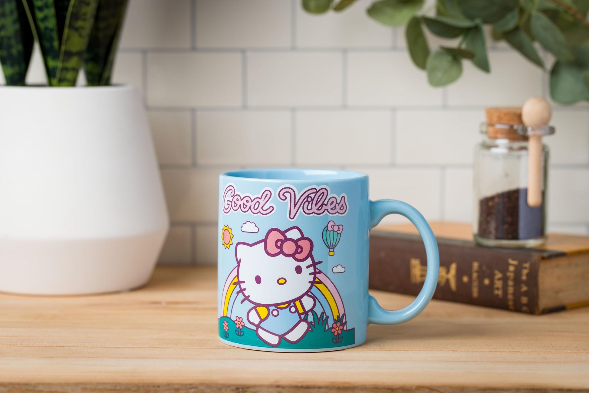 Taza de Cerámica Silver Buffalo Hello Kitty Good Vibes 20 Onzas
