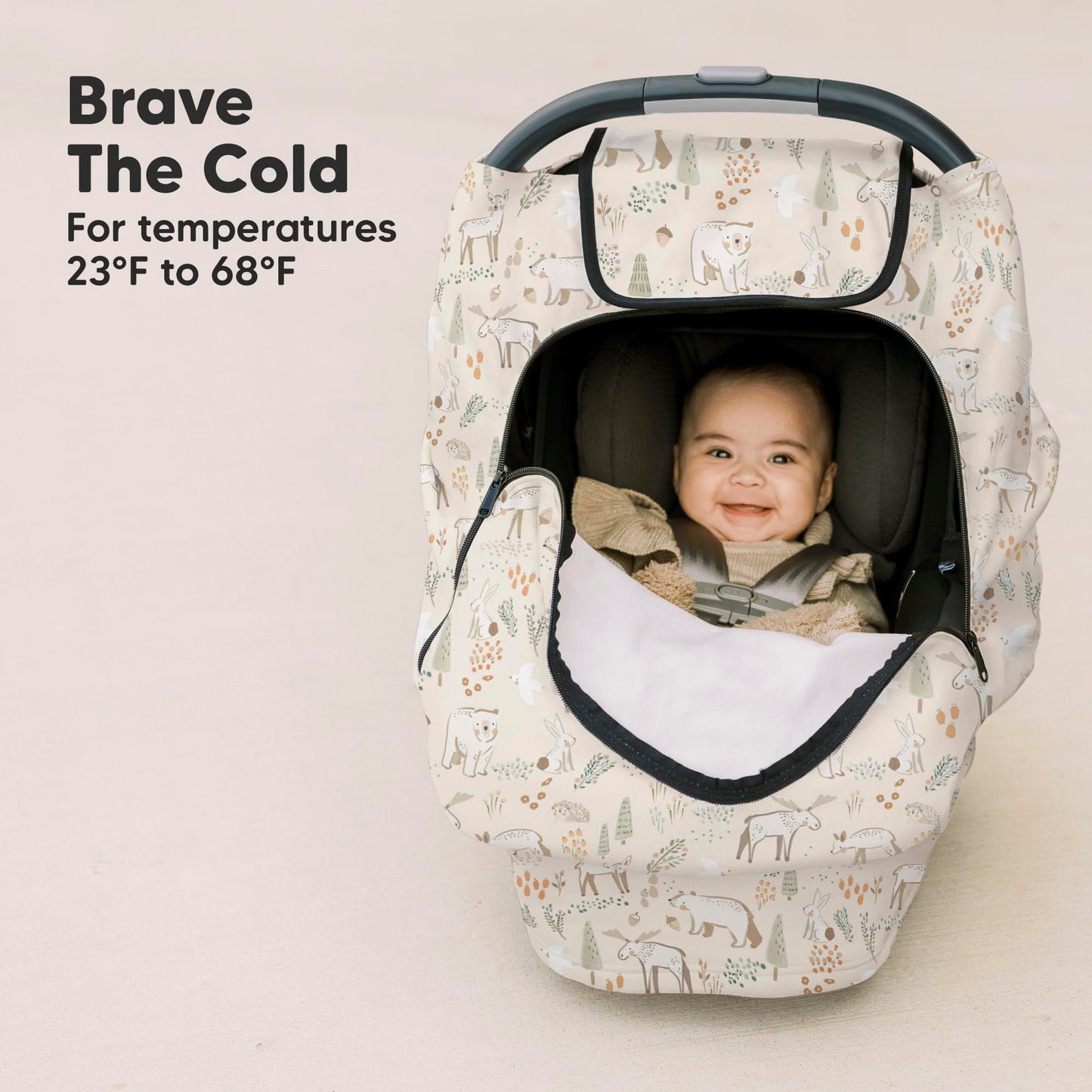 KeaBabies - Funda para asiento de coche de invierno para bebé, recién nacido, ajuste universal, para bebé niña, niño, transpirable, manta ligera, fácil de usar, toldo para carriola, lluvia, viento