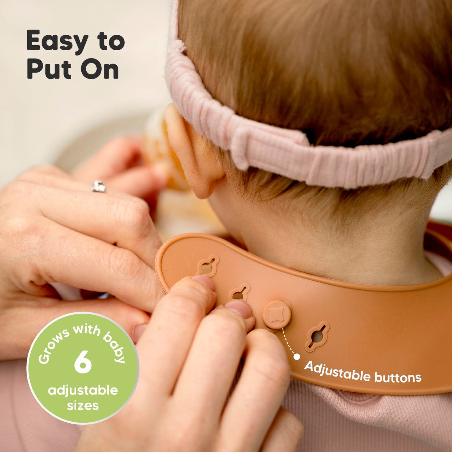 KeaBabies - Paquete de 2 baberos de silicona para comer - Baberos de silicona resistentes de grado alimenticio para bebés, niñas, niños, colector de alimentos grande, limpiar y poner fácilmente,