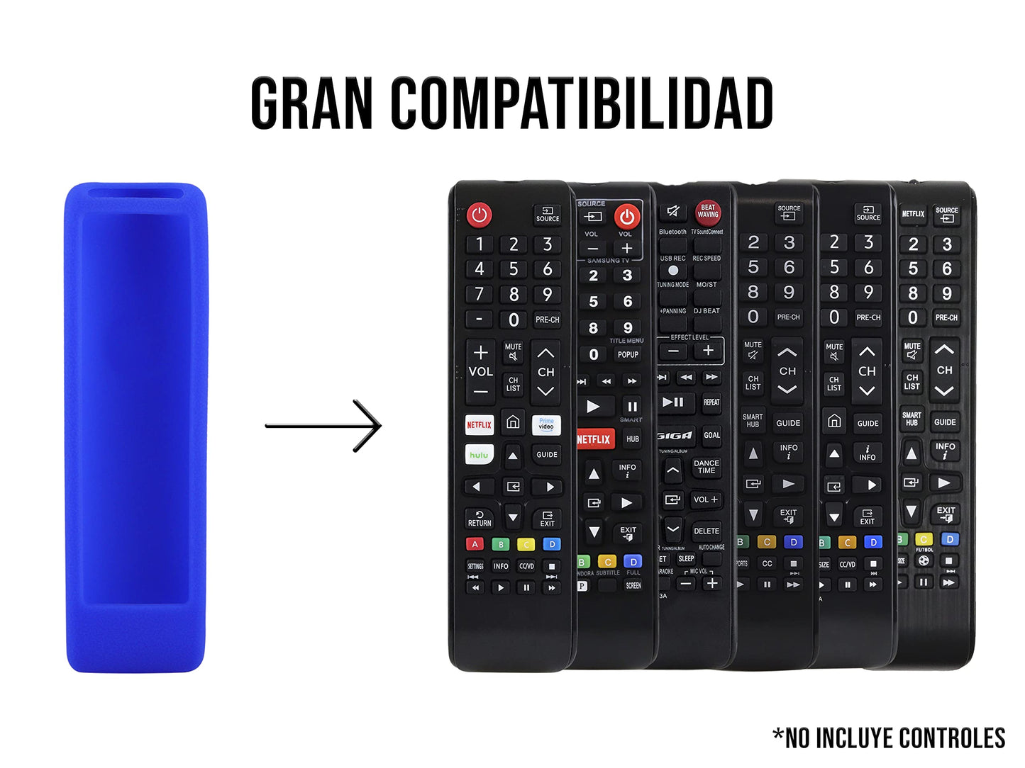Funda para Control Samsung BN59-01315A BN59-01199F AA59-00666A AA59-00741A Silicon Case Protector (Blue)