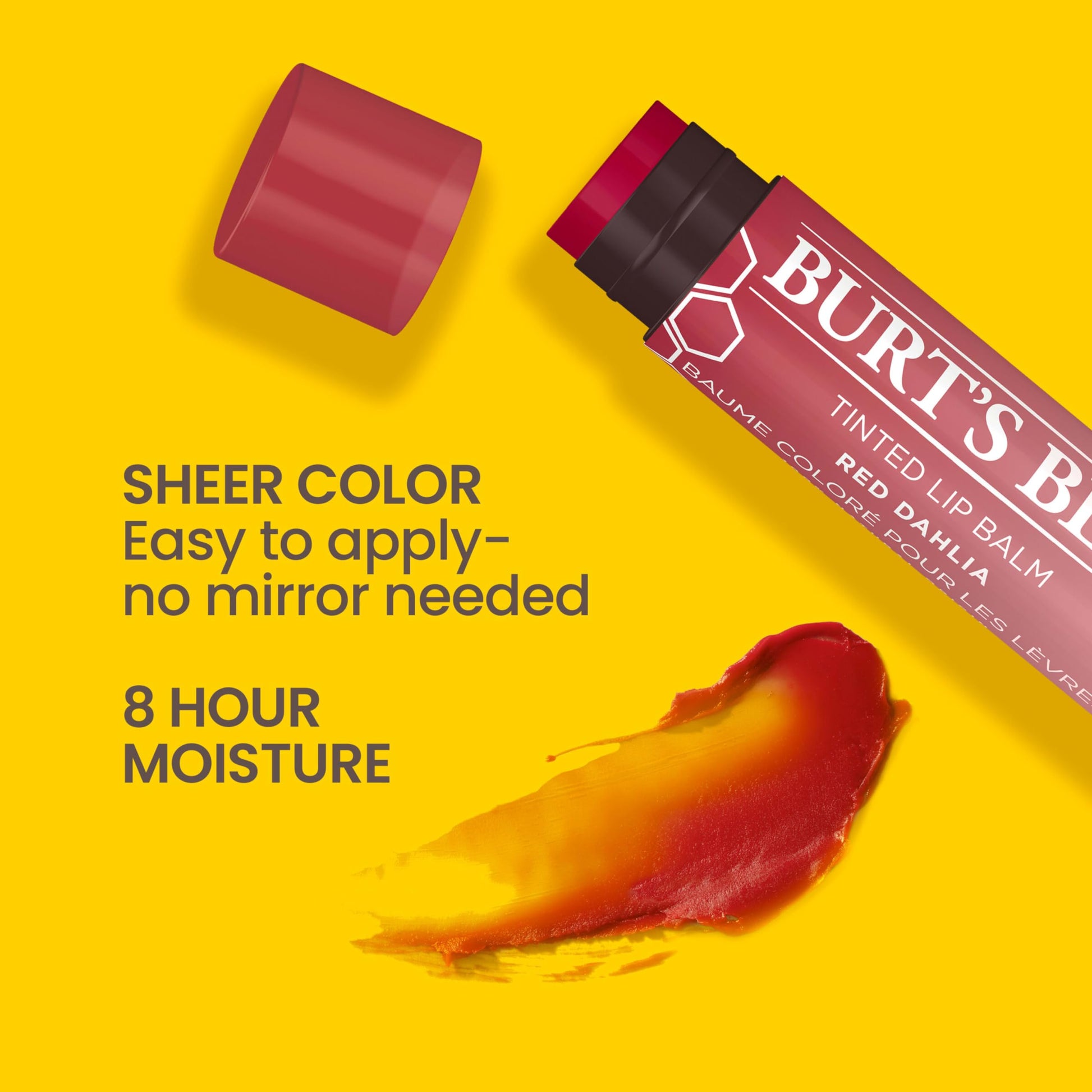 Burts Bees Tinted lip balm - red dahlia