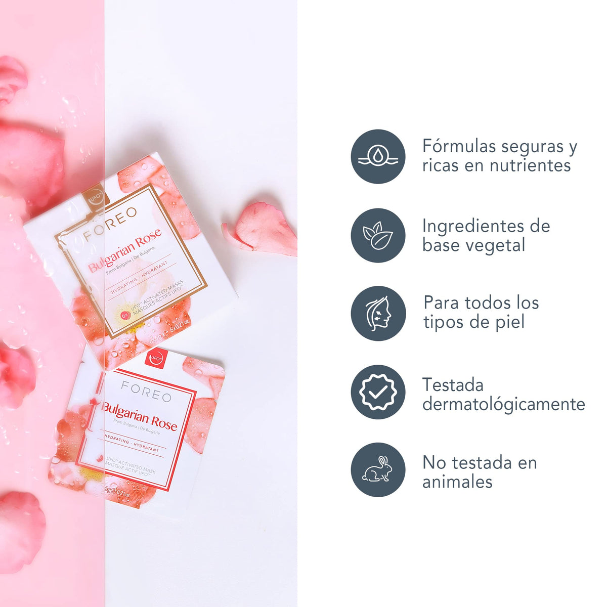 FOREO UFO Activated Mask Treatment for Anti-Aging, Bulgarian Rose