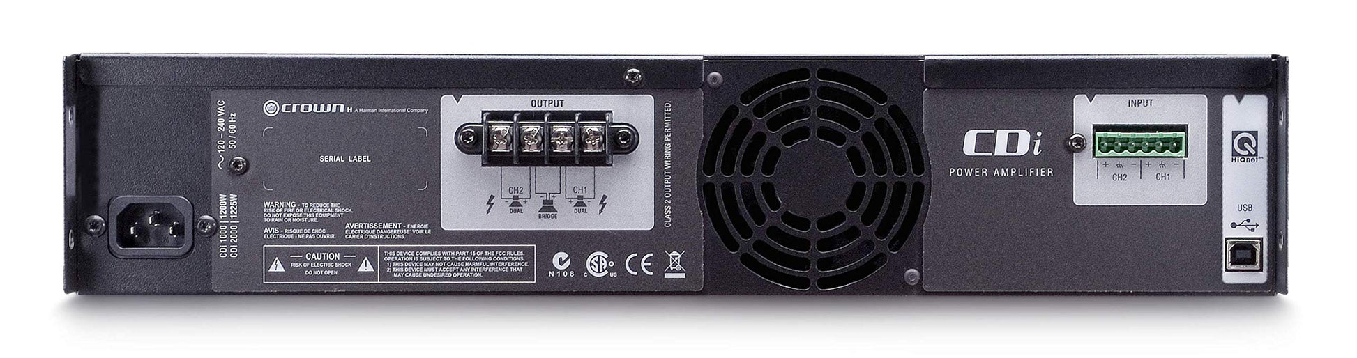 Crown - Amplificador de potencia, Negro, 500 watts power
