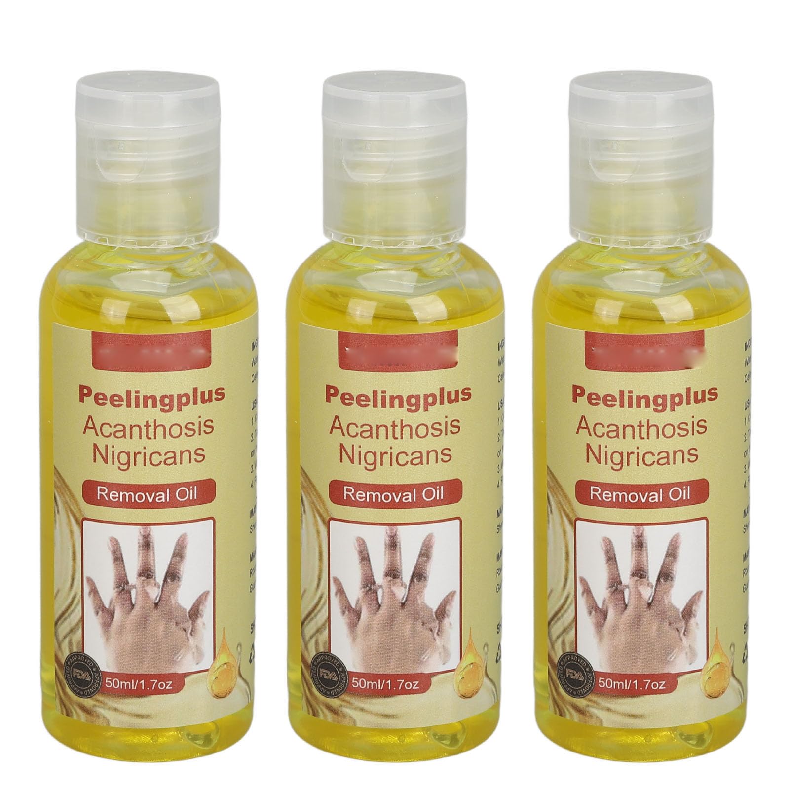 Dioche 3 Piezas 50ml Aceite Exfoliante, Acantosis Nigricans Peeling Aceite para Piel Oscura, No Graso Aclara el Tono de la Piel Corrector de Manchas Oscuras Aceite Peeling