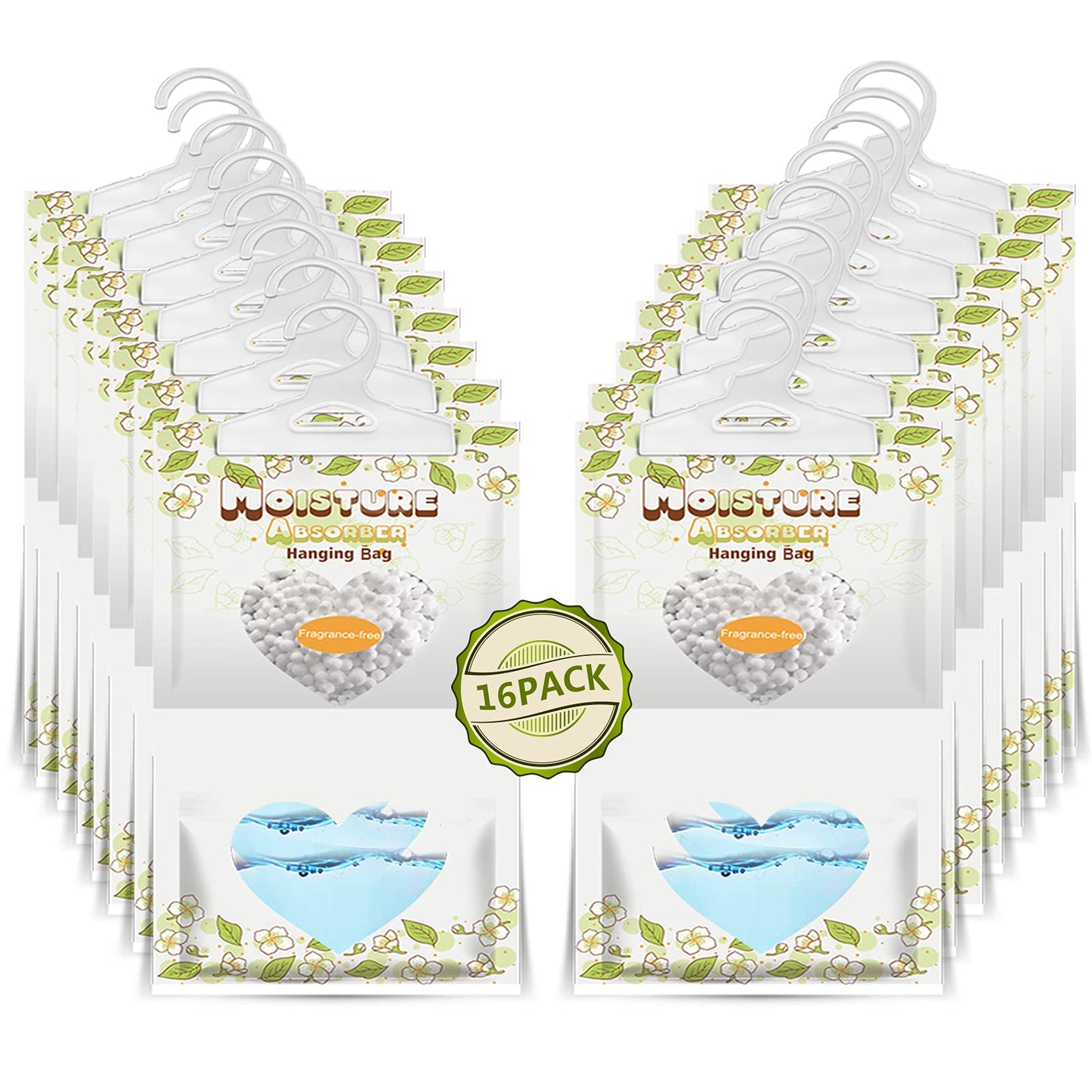 Bolsas Deshumidificantes ZSPENG Blanco 220 g Absorción de Humedad para Armario, Sótano, Bodega o Almacén