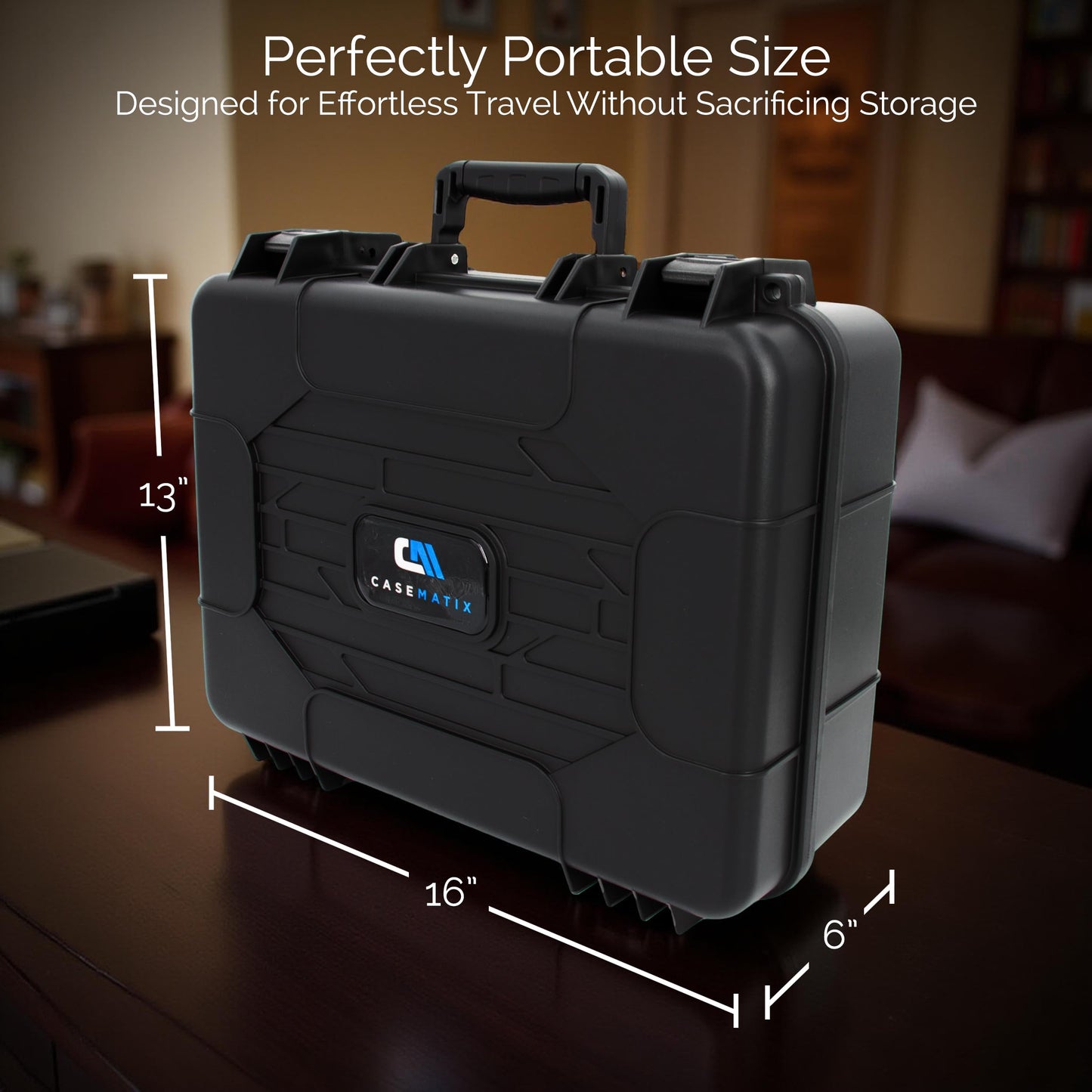 CASEMATIX Projector Travel Case Designed For Viewsonic PA503S / PA503W / PA503X / PG703W / PG703 WXGA XGA SVGA Projectors, HDMI Cable and Remote - Custom Foam Compartment and Hard Shell Protection