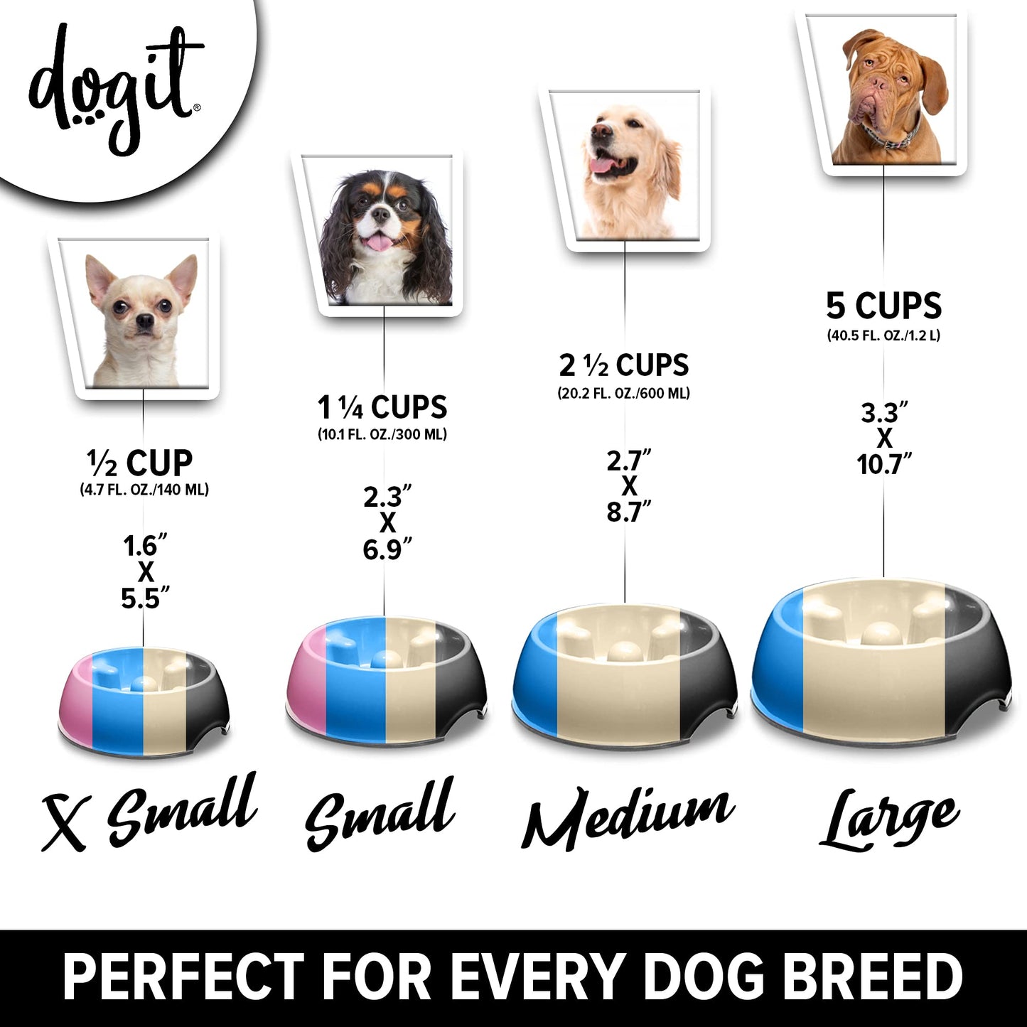 Comedero Lento Dogit Rosa XS Anti-Gulping para Perros
