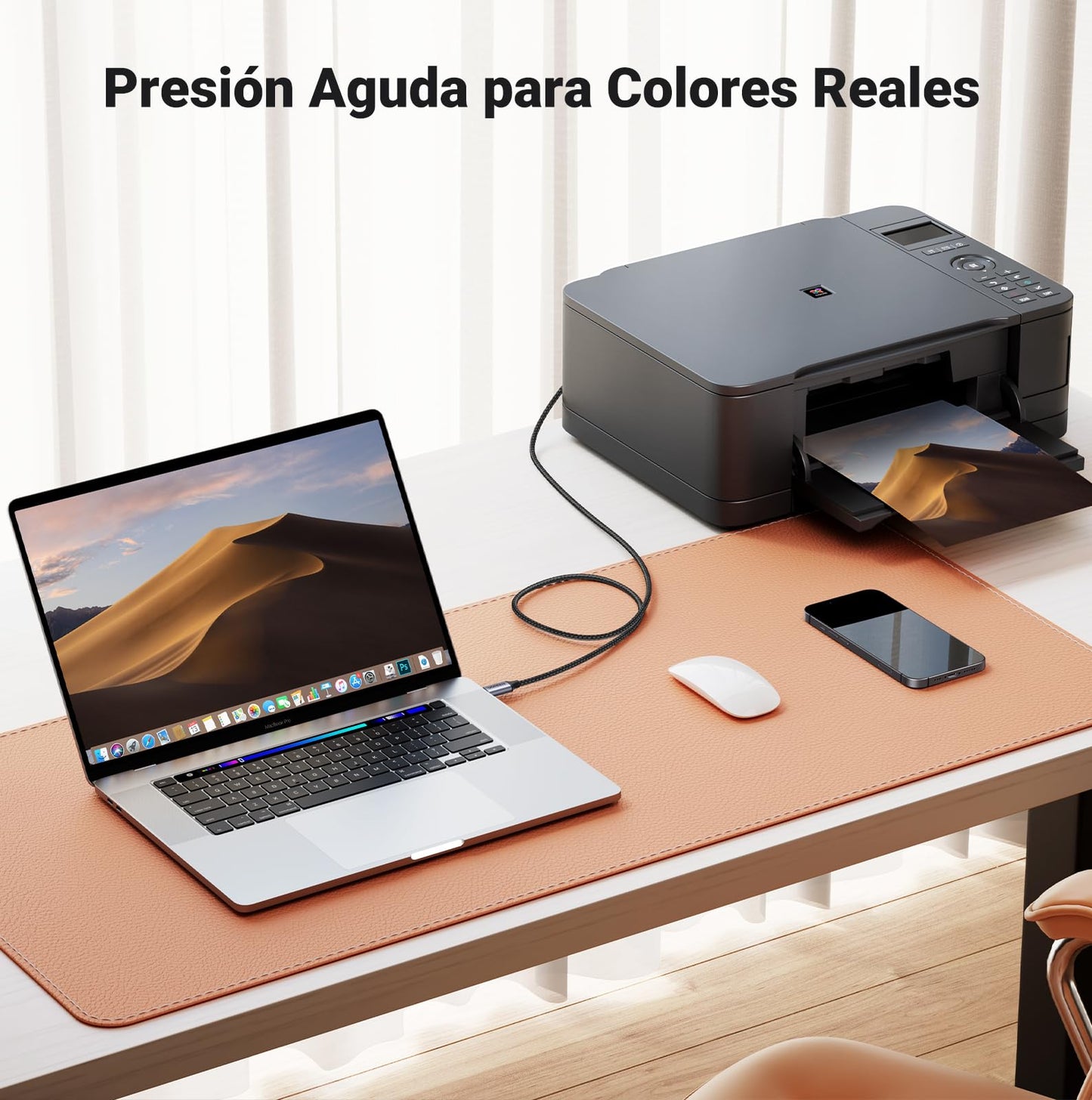 Cable de Impresora UGREEN Gris USB C a USB Tipo B 2.0 para HP Epson 2 Metro