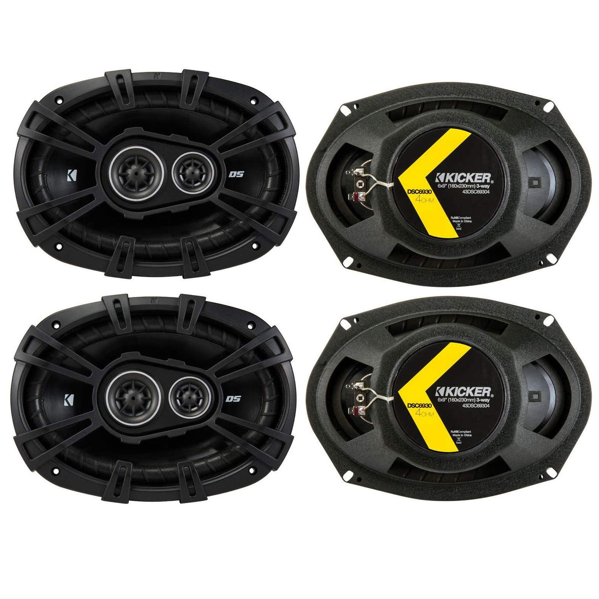 Parlantes Coaxiales para Auto Kicker D-Series 6x9 140 Watt 3-Way