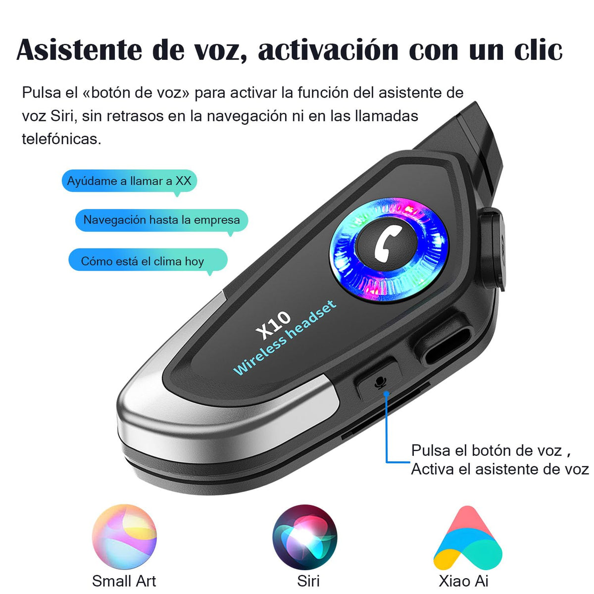 Audífonos Bluetooth para Casco 5.4 con Reducción de Ruido e Impermeable